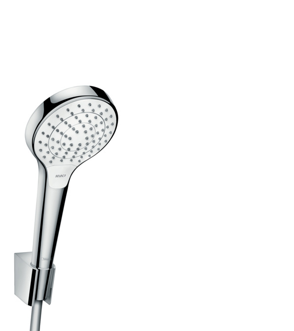 Душевой набор Hansgrohe Croma Select S Vario 26421400 с держателем и шлангом 125 см белый/хром