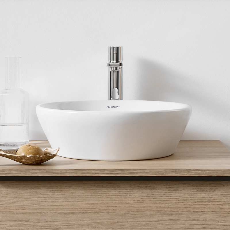 Раковина - чаша круглая Duravit D-Neo 2371400070 диаметр 400 мм, без перелива, без отверстия для смесителя, белая