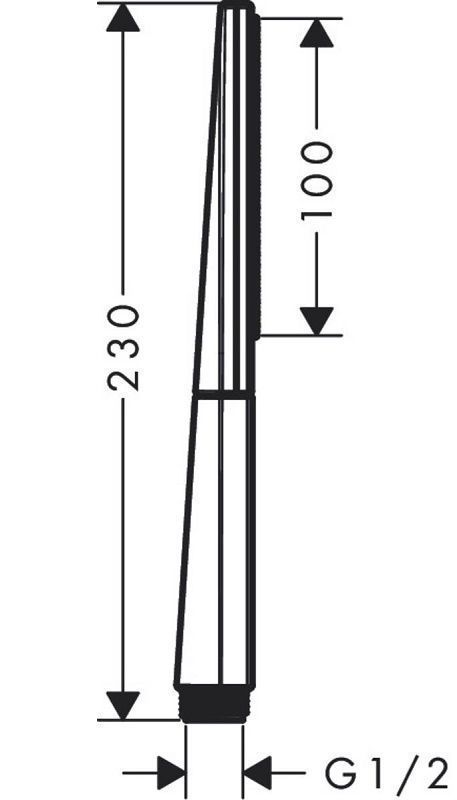 Ручной душ - палочка HANSGROHE Rainfinity 100 1jet 26866670 Чёрный матовый
