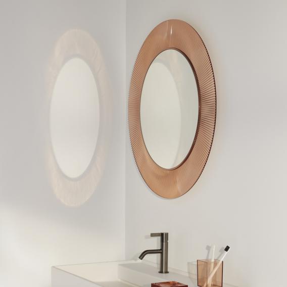 Зеркало с подсветкой   Laufen  Kartell  3.8633.3.081.000.1  круглое, 78 см,рама пластик цвет янтарь