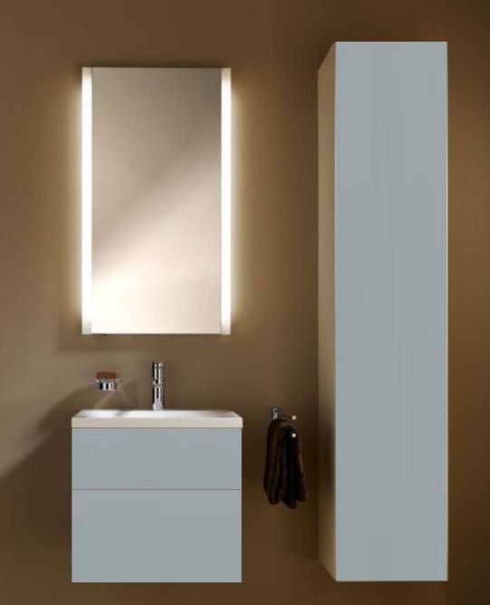 Тумба под умывальник Keuco Royal Reflex  34040 130002 корпус матовый лак/фасад стекло титан