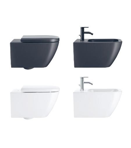 Подвесной унитаз Duravit Happy D.2 2222098900 54 см антрацит