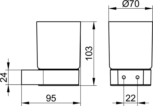 Стакан акриловый зап/часть KEUCO PLAN 14950 000100 Прозрачный