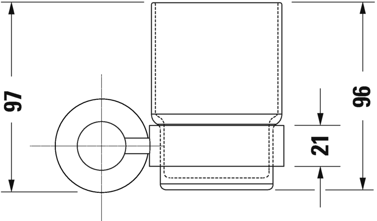 Держатель стакана Duravit D-Code 0099201000 хром