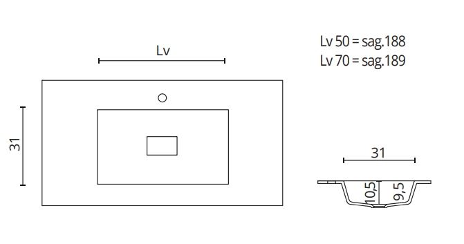 Раковина двойная со столешницей BMT IKON COVER 870 831 164 01.4 CR   1640х22х502 мм, с отверстием под смеситель, без бортика, цвет белый матовый