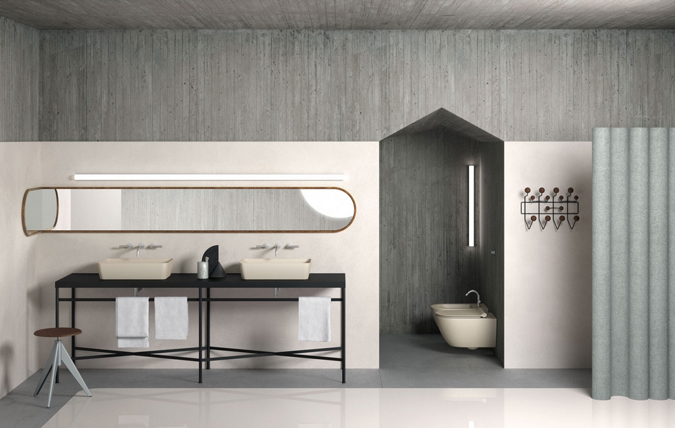 Раковина накладная GSI NUBES 903617   600 мм х 380 мм, без отверстия под смеситель, Cenere Matte