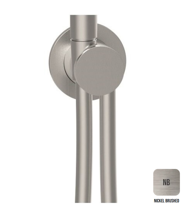 Вывод из стены со шлангом с круглым основанием ALMAR Modular E192000.NB цвет Nickel Brushed