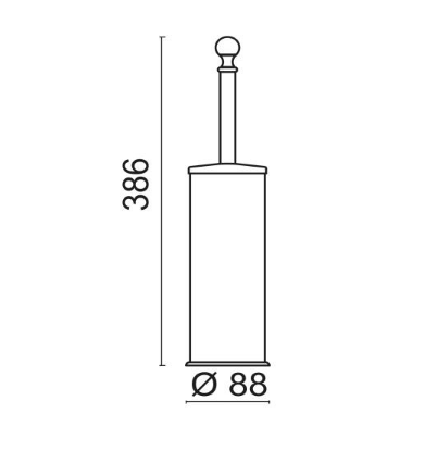 Напольный ёршик для унитаза с колбой и держателем BOSSINI Classic Line V50308.030 цвет Хром
