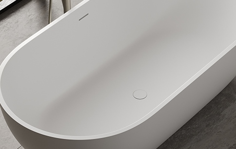 Крышка донного клапана для ванны DEA DESIGN  DD4210 18  из искусственного камня Solid Suface, цвет белый матовый White 18