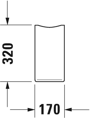 Полупьедестал Duravit Starck 3 0865150000 для раковины, белый 