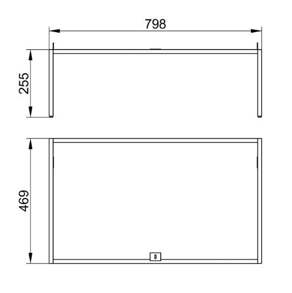 Напольные ножки Keuco Plan 32998 140003 лак трюфель матовый