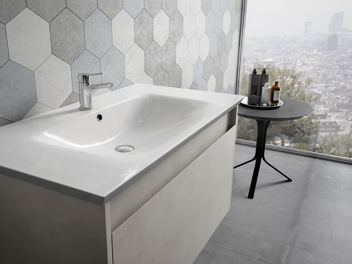 Тумба подвесная под раковину BMT Mars 933 109 HEF 01 010  700х486х503 мм,  цвет белый матовый