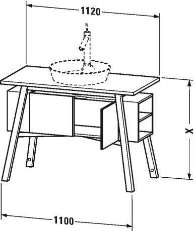 Напольная тумба Duravit Cape Cod CC953308585 белый глянцевый