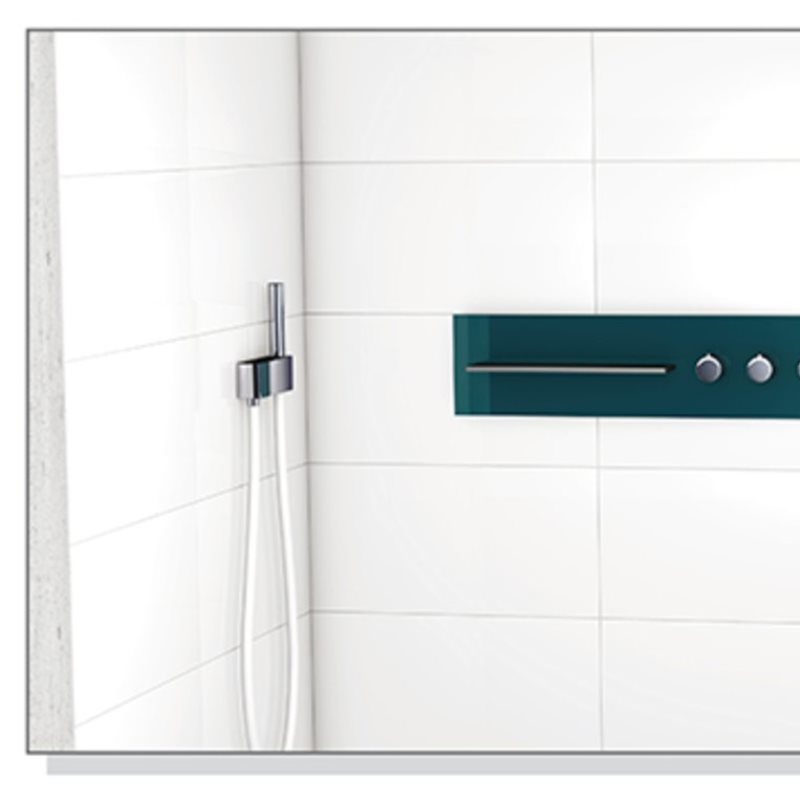 Панель для ванны и душа с термостатом на 2 потребителя KEUCO meTime_spa 56162 014302 рукоятки справа петроль прозрачный