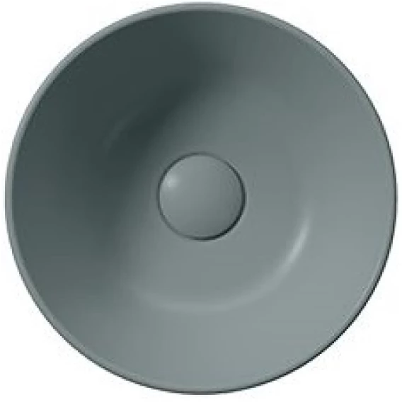 Раковина накладная круглая GSI KUBE X 943504 320 мм х 320 мм, без отверстия под смеситель, без перелива, цвет Agave Matte