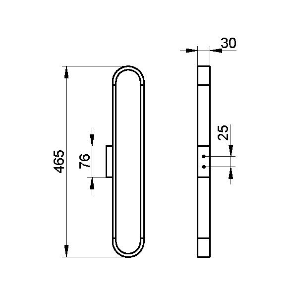 Держатель для полотенца Keuco Edition 300 30070 010000 для 6 гостевых полотенец (30 х 50 см), хром 46 см