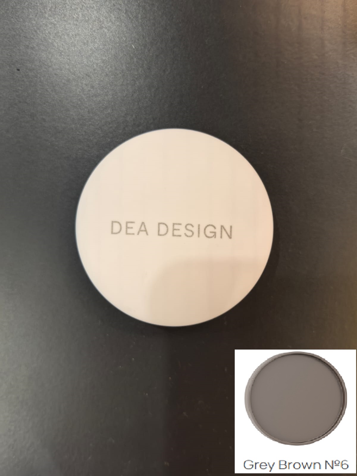 Крышка донного клапана для раковины DEA DESIGN  DD4230 6  из искусственного камня Solid Suface, цвет Grey Brown №6