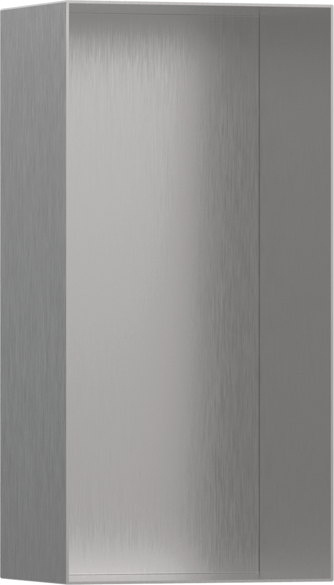 Настенный короб HANSGROHE XtraStoris Minimalistic 56070800 с открытой рамой 300 мм х 150 мм х 100 мм, полированная сталь