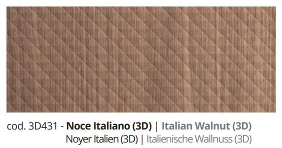 Тумба подвесная для раковины BMT IKON 970 109 OEF 01 0 3D431 1200х400х500 мм, с 3D фронтом, c одним выдвижным ящиком, цвет Italian Walnut