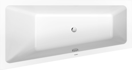 Ванна встраиваемая акриловая трапециевидная DURAVIT Duravit No.1 700506000000000 850 мм х 1600 мм х 480 мм, с наклонной спинкой справа, белая глянцевая