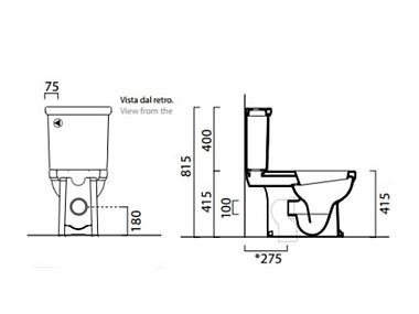Бачок для напольного унитаза GSI Classic 878111 цвет Белый глянцевый