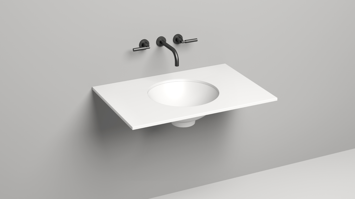 Столешница прямоугольная SALINI COSTA 200121M 800х500х15мм, S-Stone, цвет Белый матовый