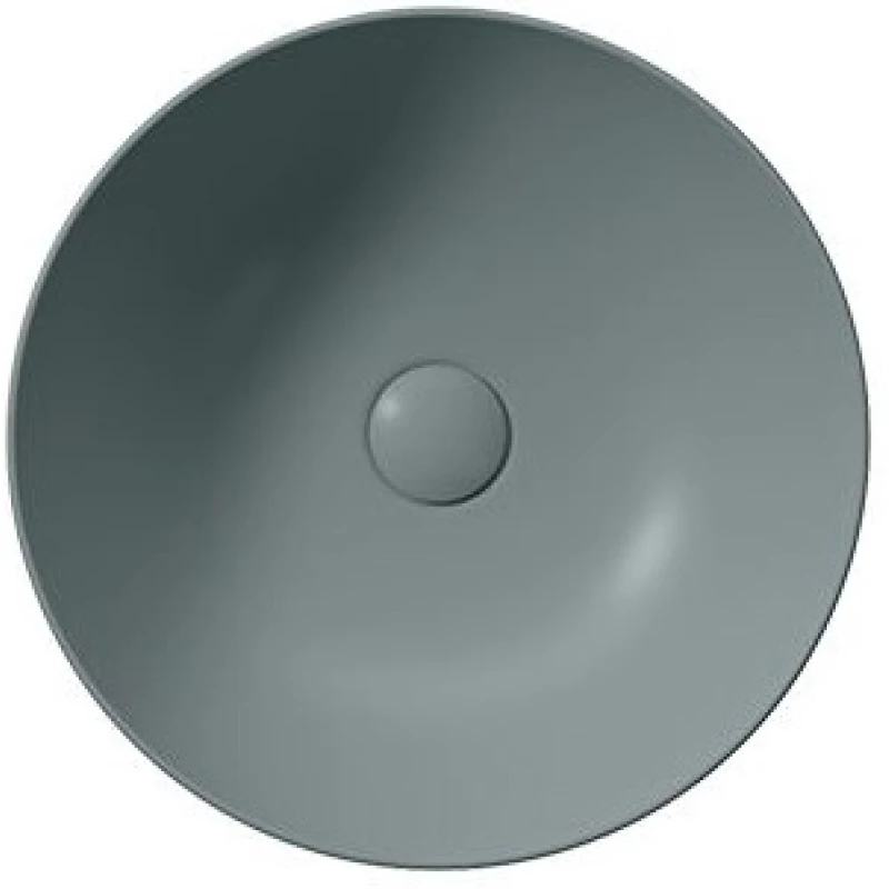 Раковина-чаша накладная круглая GSI PURA 885104 420 мм х 420 мм, без отверстия под смеситель, цвет Agave Matte