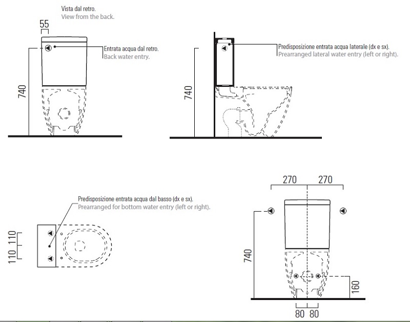 Унитаз напольный безободковый GSI PURA 8806F09 630 мм х 360 мм, Swirlflush, с креплением, цвет Белый матовый (старый артикул 880609)