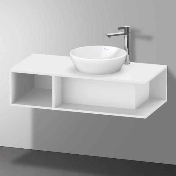 Тумба подвесная под раковину справа DURAVIT D-Neo DE493901818 1000 мм х 480 мм, с открытой боковой полкой слева и консолью, белый матовый