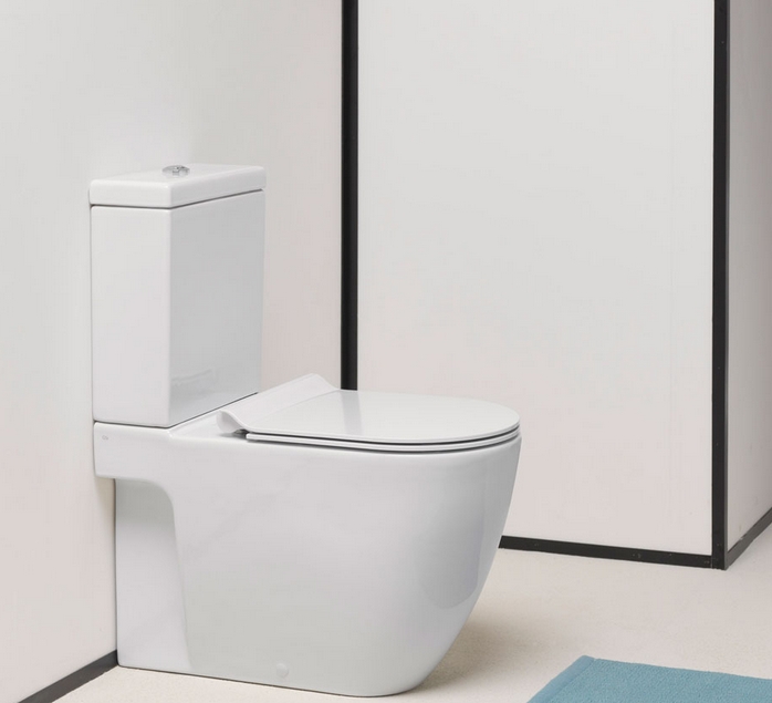 УЦЕНКА. Унитаз напольный (чаша)  GSI PURA 881711 680 мм х 360 мм, для крепежа FVB, белый глянцевый (изделие снято с производства) /Дефект: мелкий скол эмали сбоку