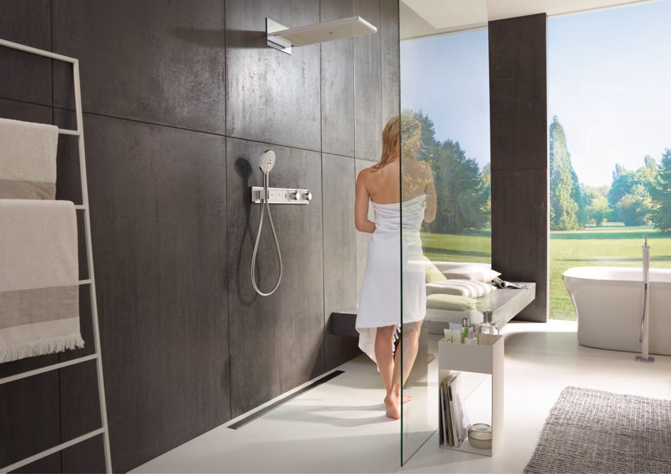 Верхний душ настенный Hansgrohe Rainmaker Select 24001600 Хром/Чёрный