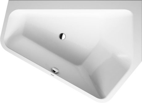 Акриловая ванна Duravit Paiova 5 700395000000000 1770 х 1300 c двумя разными наклонами спинки, с бесшовной акриловой панелью и рамой, угловая, белая