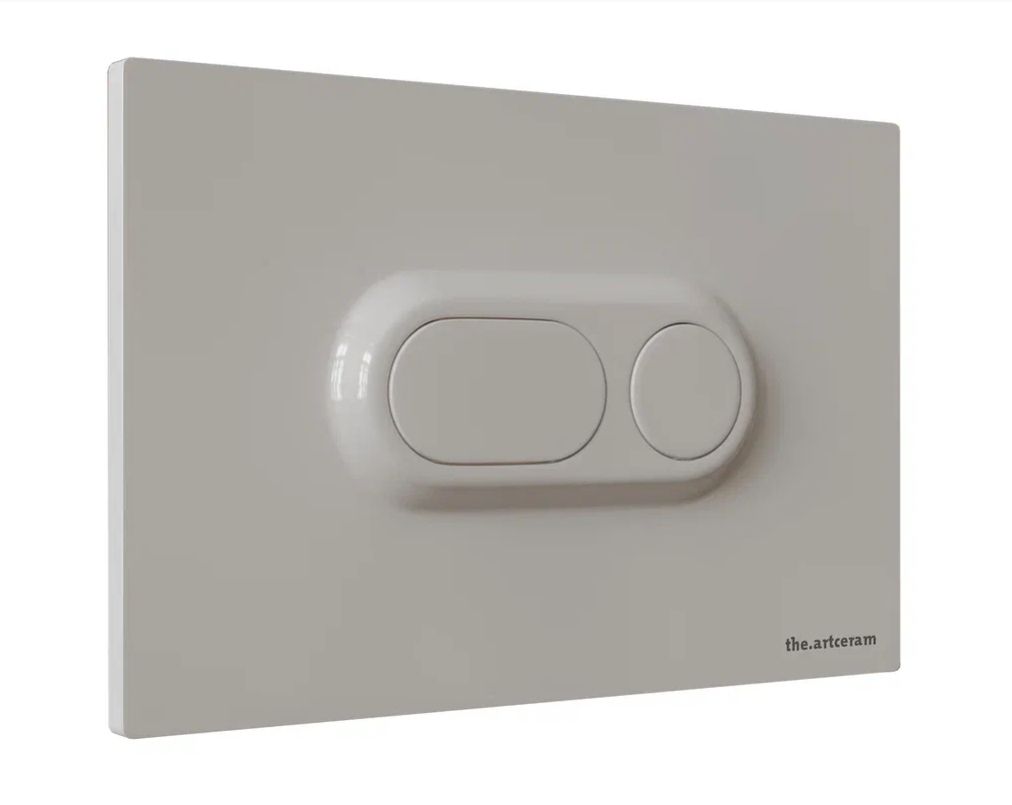 Клавиша смыва ARTCERAM ATELIER 702.000.05   245х163 мм, 2 режима, с антибактериальным покрытием, белый глянцевый