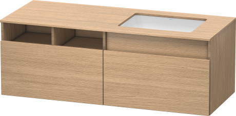 Тумба подвесная под раковину, встраеваемую снизу Duravit DuraStyle DS6885R5252 дуб европейский (изделие снято с производства)