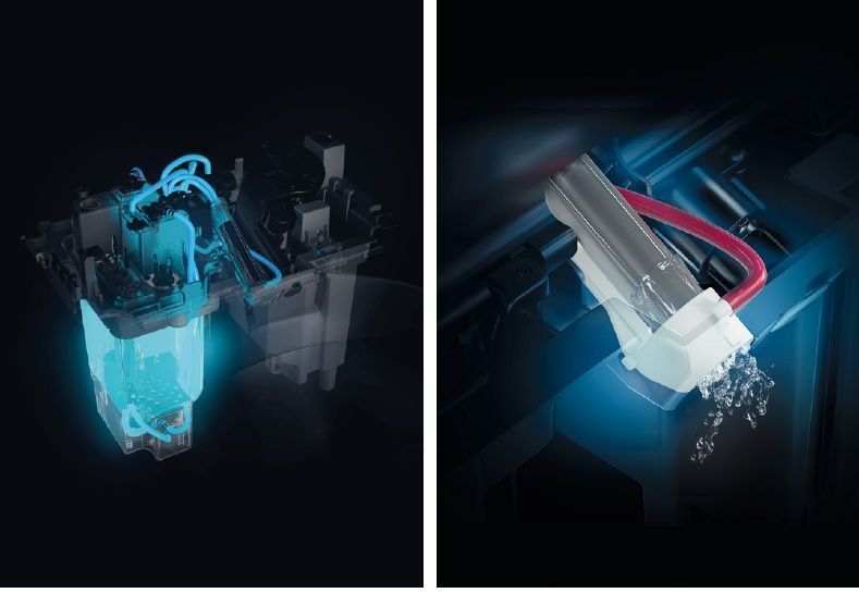 Подвесной умный безободковый унитаз GSI WClean 7418K11 590х375 мм, с модулем электронного биде и сиденьем Soft-Close, цвет Белый глянцевый