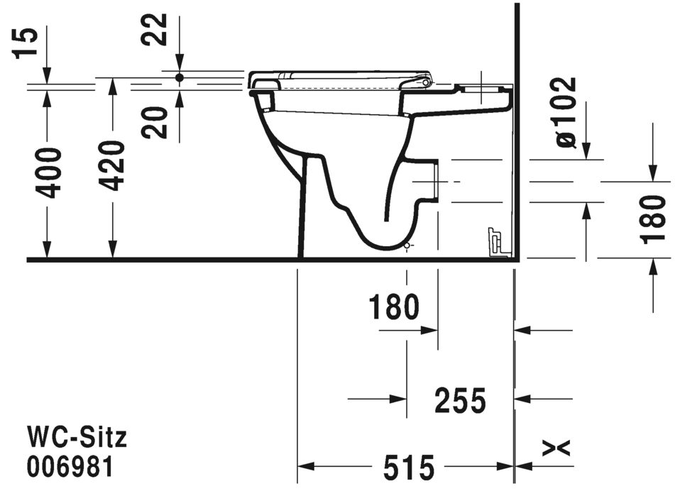 Напольный комбинированный унитаз Duravit Darling New 2138090000 белый