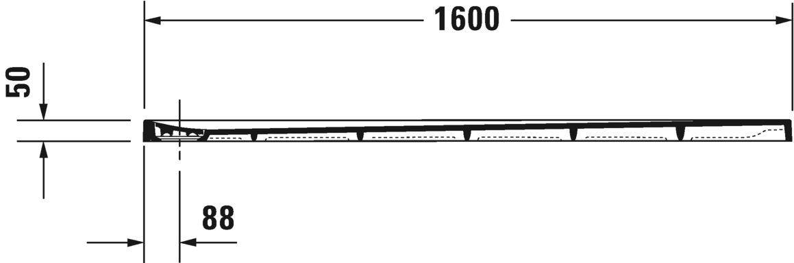 Душевой поддон DURAVIT Stonetto 720218180000000 1600 мм х 900 мм, бетон