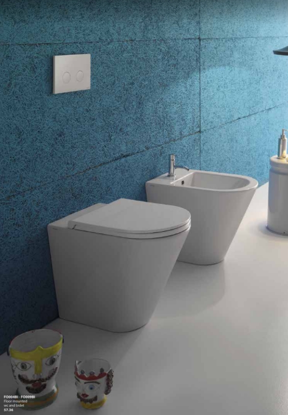 Сиденье для унитаза GLOBO FORTY3 FOR20BI 459 мм х 367 мм, съёмное, с Soft-Close, белый глянцевый