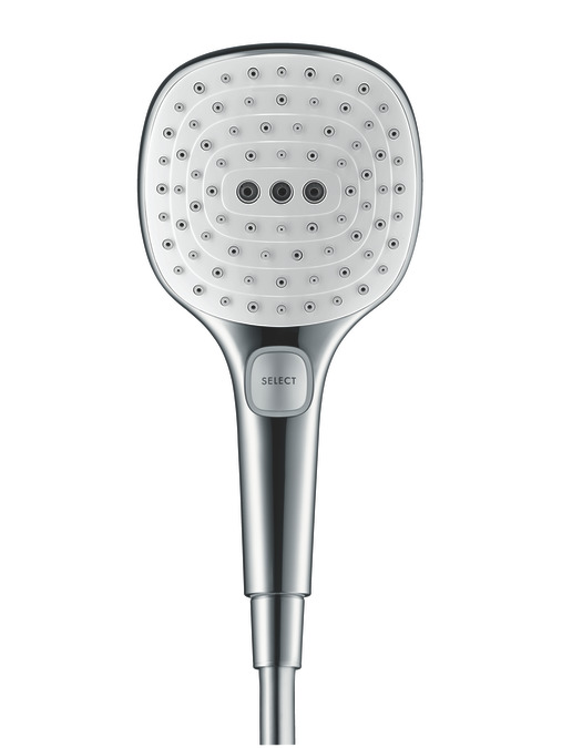 Ручной душ Hansgrohe Raindance Select E 26521400 120 3jet EcoSmart 9 л/мин белый/хром
