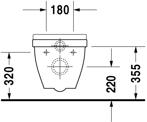 Подвесной унитаз Duravit Starck 3 2202090000 48 см белый