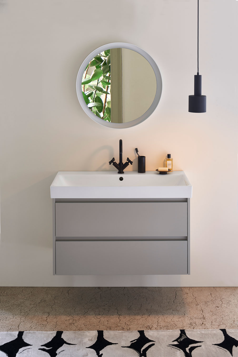 Раковина накладная/подвесная GSI NUBES 9623111 1000 мм х 500 мм, с отверстием под смеситель, с переливом, белая глянцевая