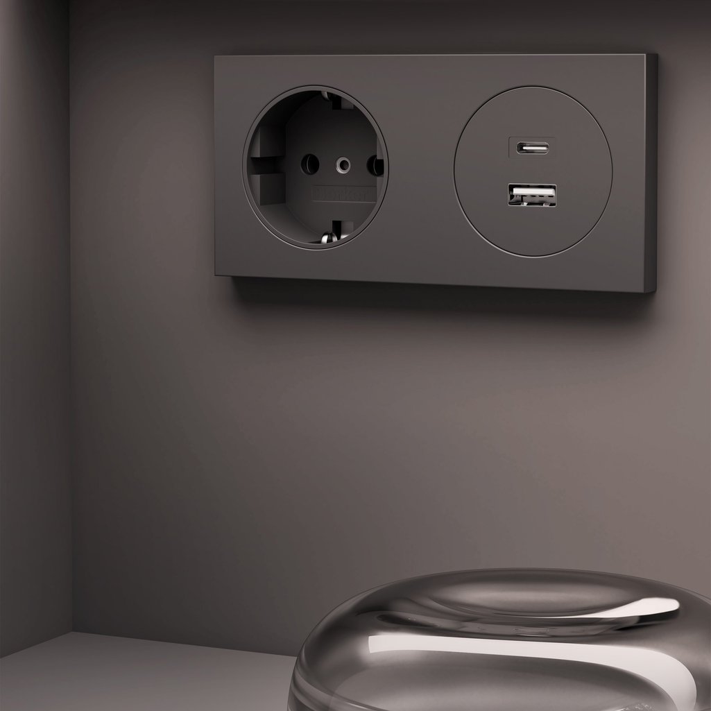 Тумба под раковину с освещением KEUCO STAGELINE 32872 970100 490 мм х 1000 мм х 625 мм, с 1 выдвижным ящиком, с сифоном,  вулканит/вулканит