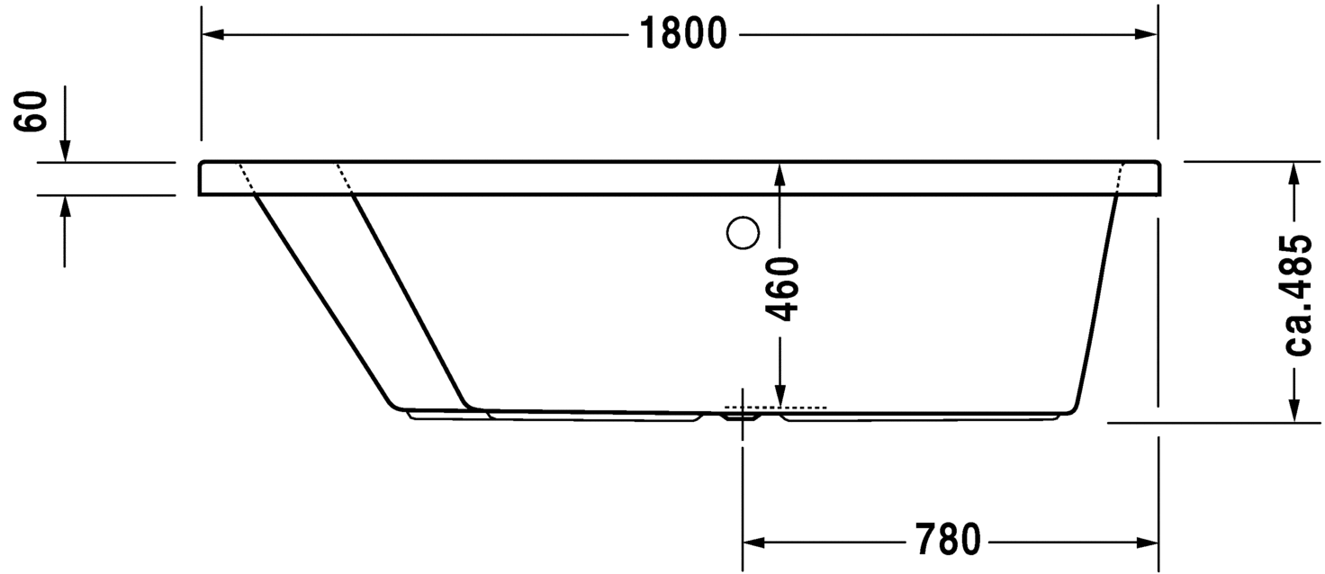 Акриловая ванна Duravit Paiova 700216000000000 1800 х 1400 c наклоном для спины слева, встраиваемая, угловая, белая