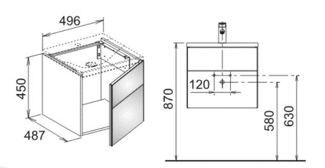 Тумба под умывальник Keuco Royal Reflex  34040 130002 корпус матовый лак/фасад стекло титан