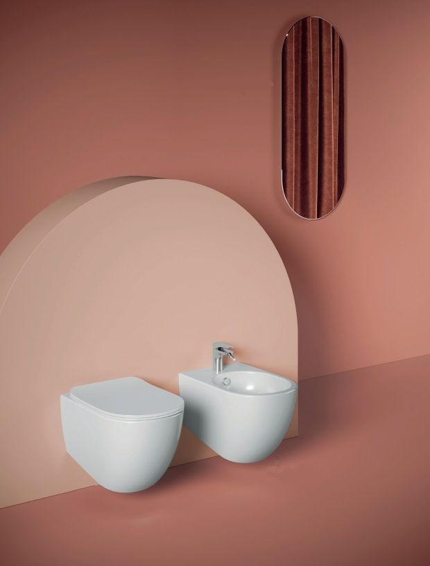 Биде повдесное ARTCERAM FILE 2.0 FLB001 17 30 370 мм х 520 мм, с отверстием под смеситель, с переливом, чёрный матовый