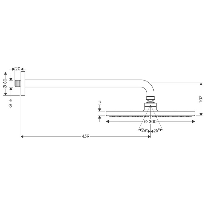 Верхний душ Hansgrohe Raindance Air 27492000 Хром