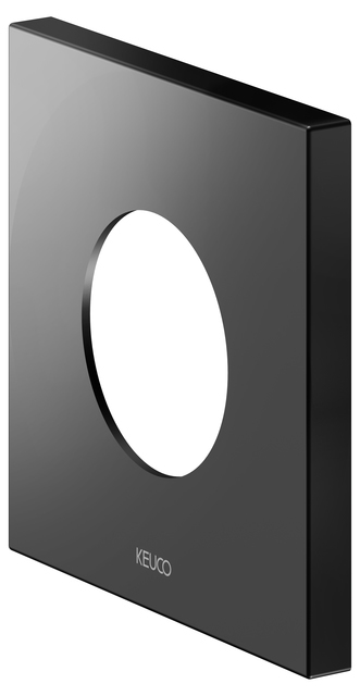 Настенная розетка квадратная для термостата и запорных вентилей KEUCO IXMO 59556 370092 105 мм, чёрный матовый