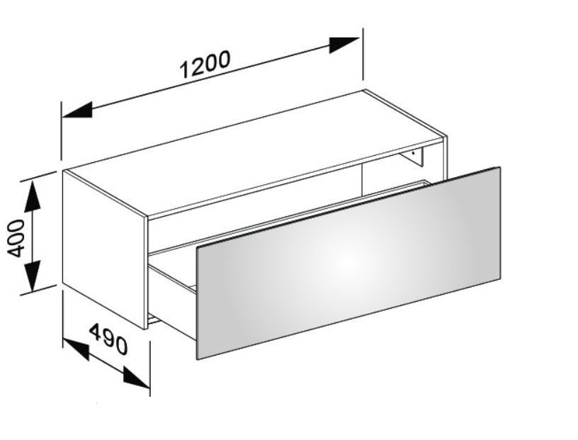 Боковая тумба Keuco Plan 32928 140000 корпус лак матовый трюфель, фасад стекло трюфель глянцевый