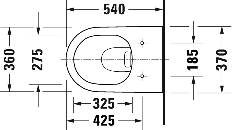 Унитаз подвесной + сиденье Duravit D-Neo Rimless 45770900A1 370 мм х 540 мм, с вертикальным смывом, без смывного края, с креплением Durafix, белый