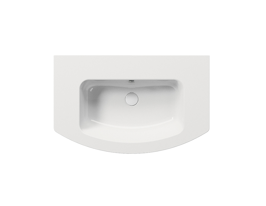 Раковина накладная/подвесная GSI PURA 8826111 820 мм х 490 мм, с отверстием под смеситель, с переливом, белый глянцевый